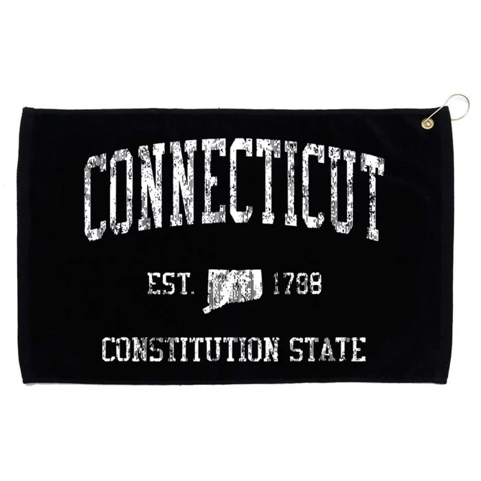 Retro Connecticut T Vintage Sports Design Grommeted Golf Towel