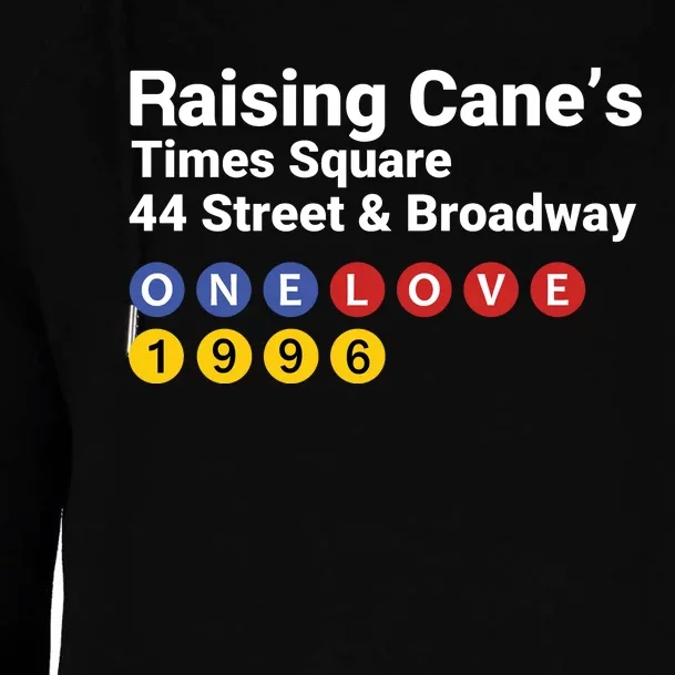 Raising Canes Times Square Fast Food Lover Womens Funnel Neck Pullover Hood