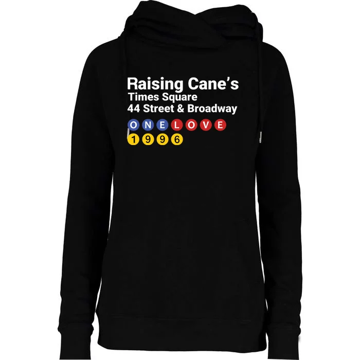 Raising Canes Times Square Fast Food Lover Womens Funnel Neck Pullover Hood