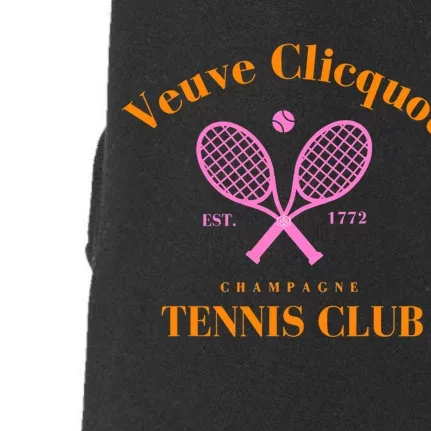 Retro Champagne Tennis Club  Best Gift Costume Halloween Xmas Doggie 3-End Fleece Hoodie