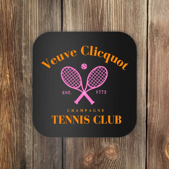 Retro Champagne Tennis Club  Best Gift Costume Halloween Xmas Coaster