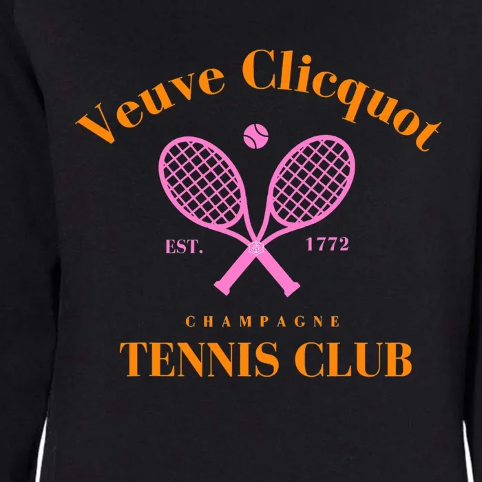 Retro Champagne Tennis Club  Best Gift Costume Halloween Xmas Womens California Wash Sweatshirt