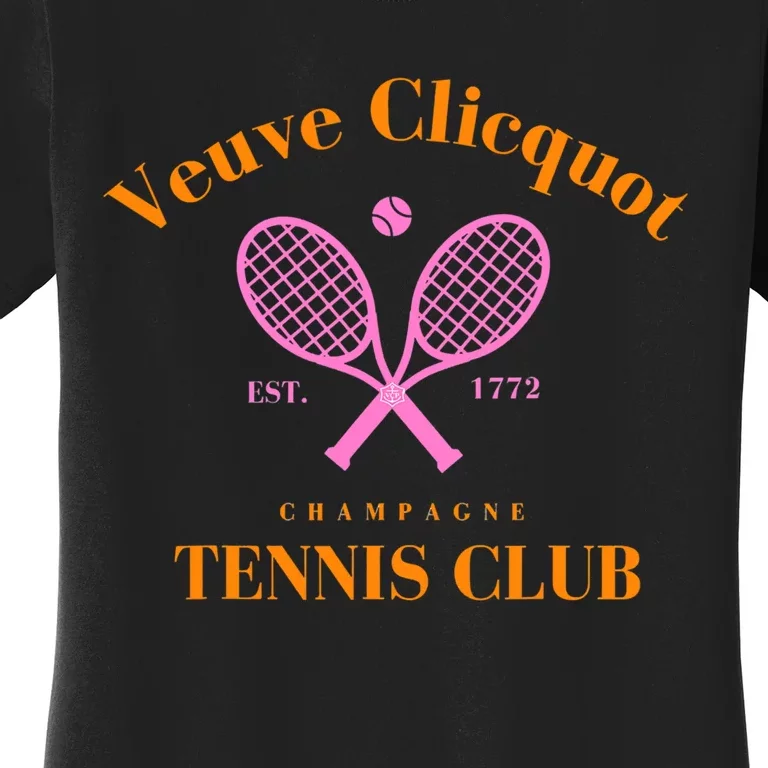 Retro Champagne Tennis Club  Best Gift Costume Halloween Xmas Women's T-Shirt