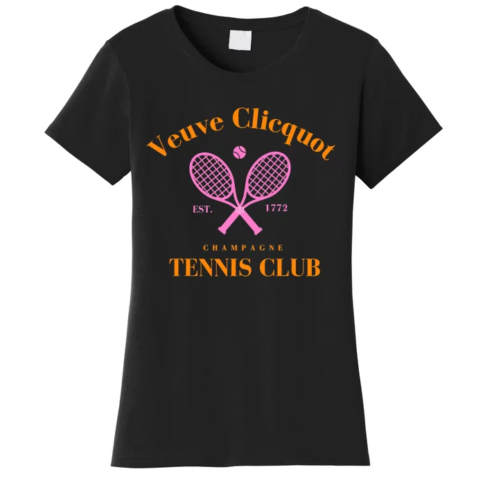 Retro Champagne Tennis Club  Best Gift Costume Halloween Xmas Women's T-Shirt