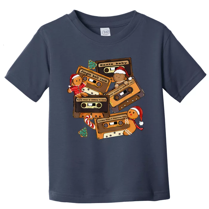 Retro Cassette Tapes With Christmas Music Carols Toddler T-Shirt