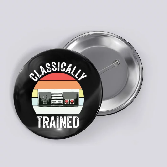 Retro Classically Trained Vintage Video Gamer Gaming Button