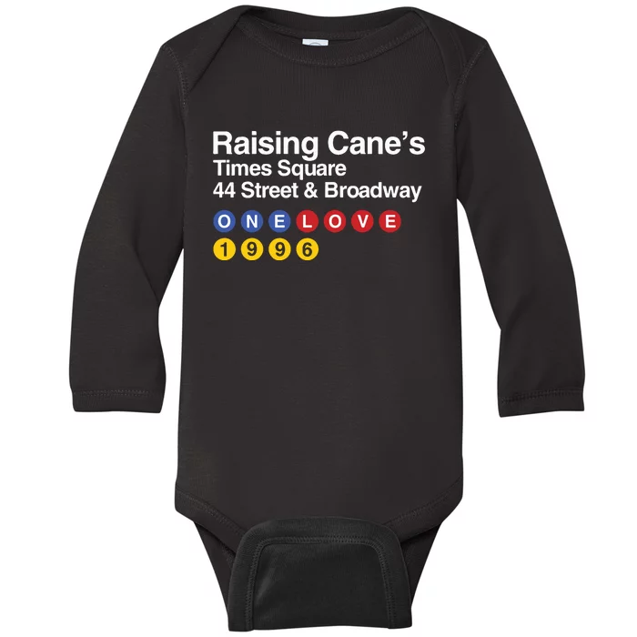 Raising Canes Times Square Baby Long Sleeve Bodysuit