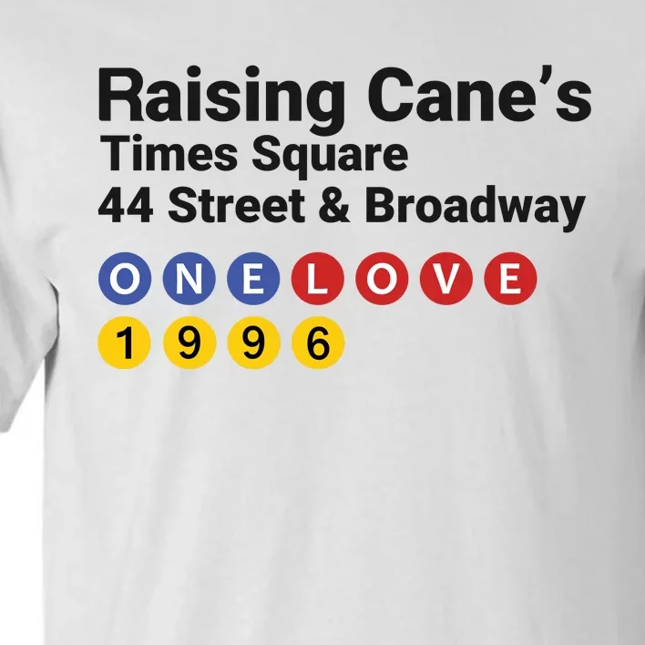 Raising Canes Times Square Fast Food Lover Tall T-Shirt