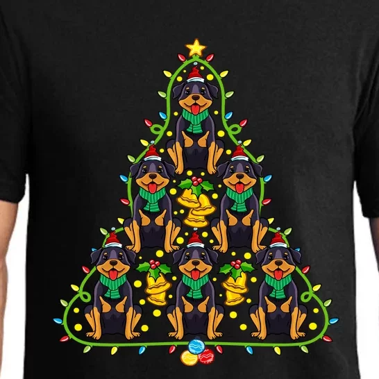 Rottweiler Christmas Tree Gift For Rottweiler Lover Pajama Set