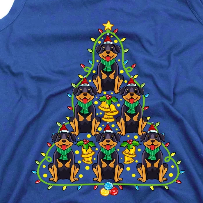 Rottweiler Christmas Tree Gift For Rottweiler Lover Tank Top