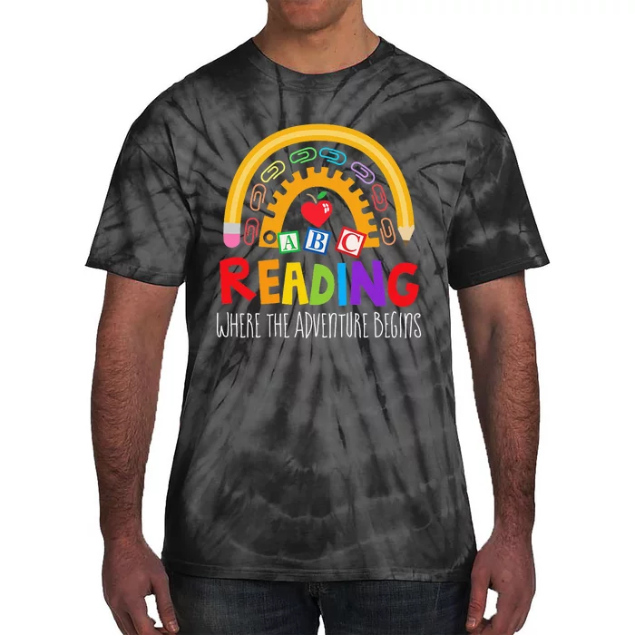 Reading Coach Teacher Interventionist Specialist Literacy Tie-Dye T-Shirt