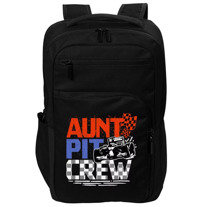 Race Car Themed Birthday Party Gift Aunt Pit Crew Costume Impact Tech Backpack