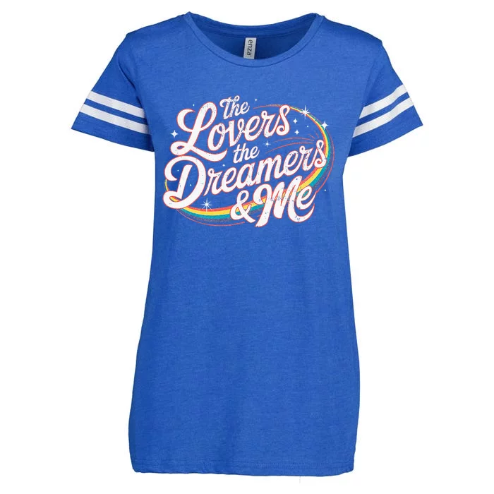 Rainbow Connection The Lovers The Dreamers Enza Ladies Jersey Football T-Shirt