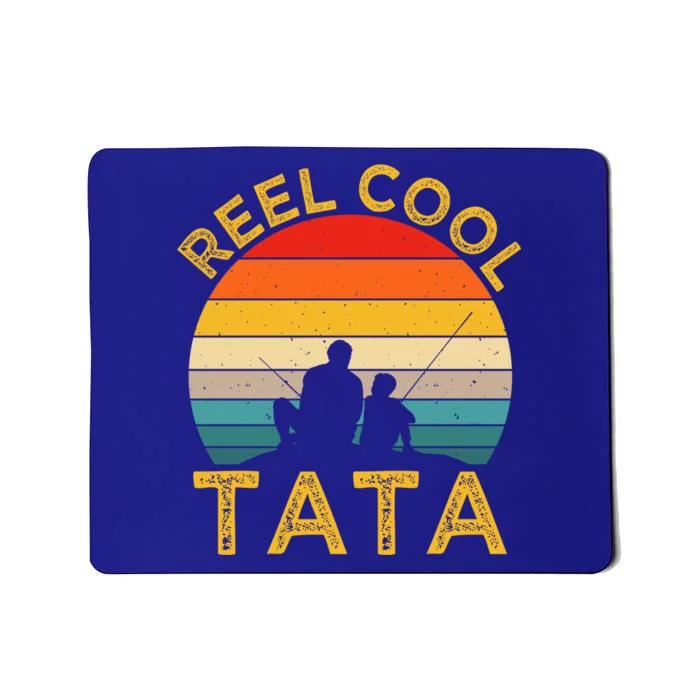 Reel Cool Tata Fishing Daddy Vintage Grandpa Fathers Day Gift Mousepad