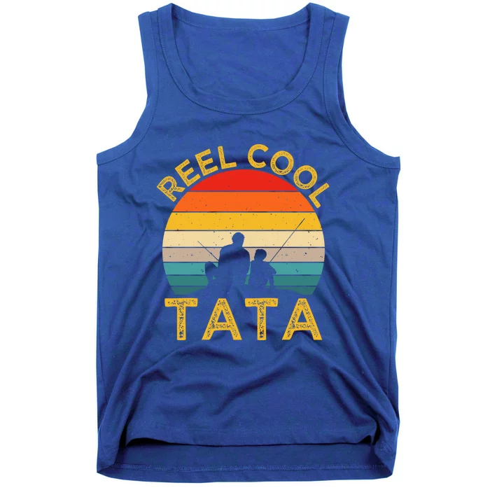 Reel Cool Tata Fishing Daddy Vintage Grandpa Fathers Day Gift Tank Top