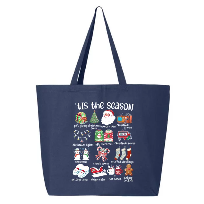 Retro Christmas Tis The Season 25L Jumbo Tote