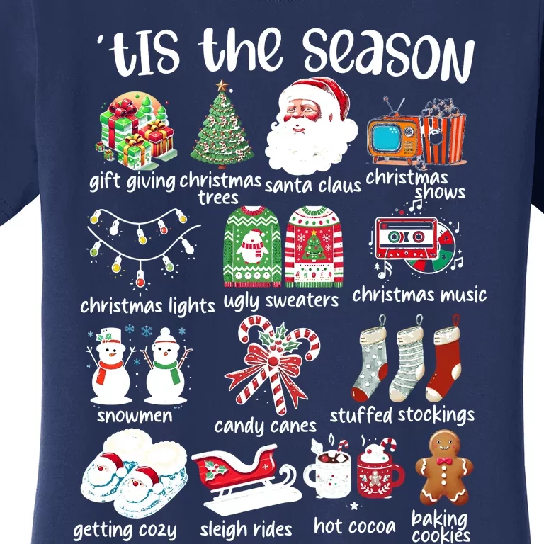 Retro Christmas Tis The Season Women's T-Shirt