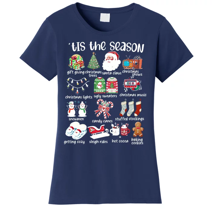 Retro Christmas Tis The Season Women's T-Shirt