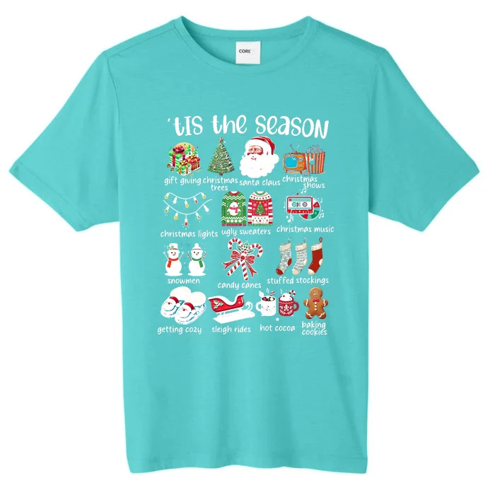 Retro Christmas Tis The Season ChromaSoft Performance T-Shirt