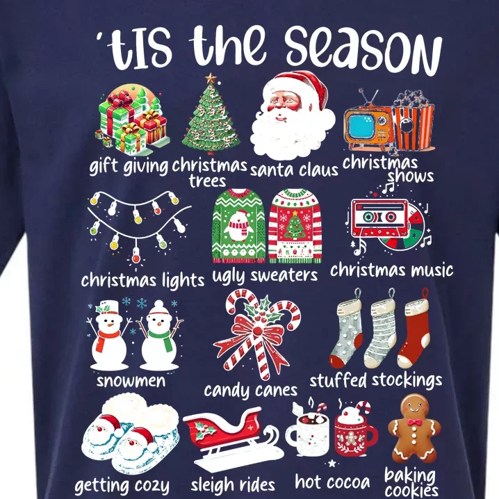 Retro Christmas Tis The Season Sueded Cloud Jersey T-Shirt