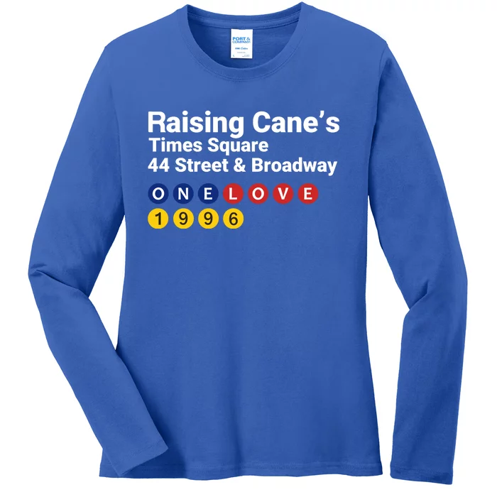 Raising CaneS Times Square Ladies Long Sleeve Shirt