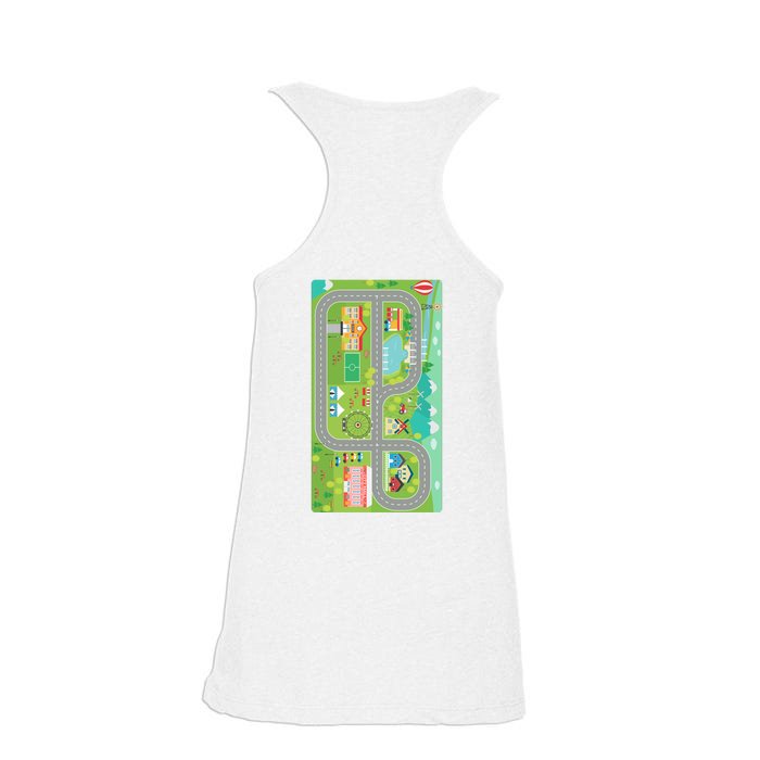 Race Car Track Funny Parent Trap Front & Back Ladies Essential Flowy Tank