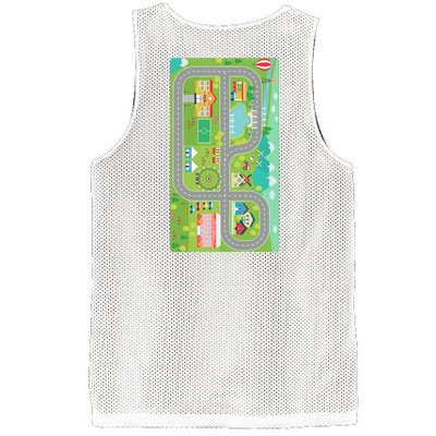 Race Car Track Funny Parent Trap Mesh Reversible Basketball Jersey Tank