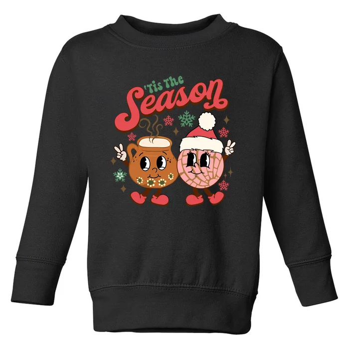 Retro Christmas Tis The Season Mexican Christmas Spanish Toddler Sweatshirt