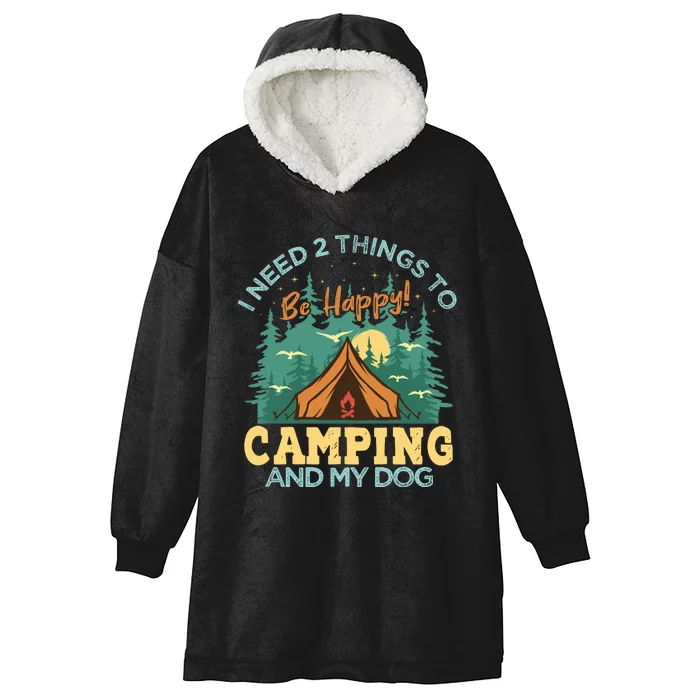 Retro Camping T Hooded Wearable Blanket