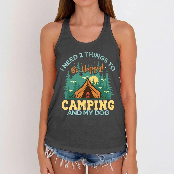 Retro Camping T Women's Knotted Racerback Tank