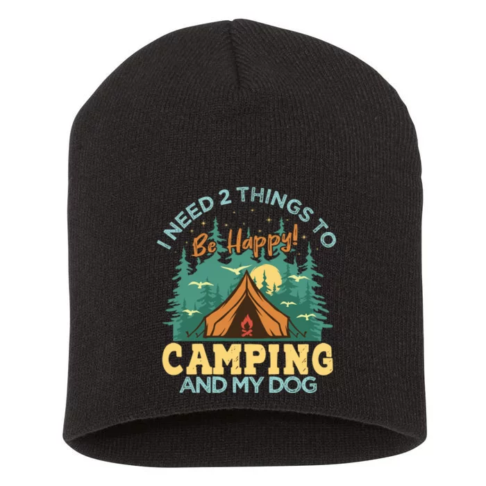 Retro Camping T Short Acrylic Beanie