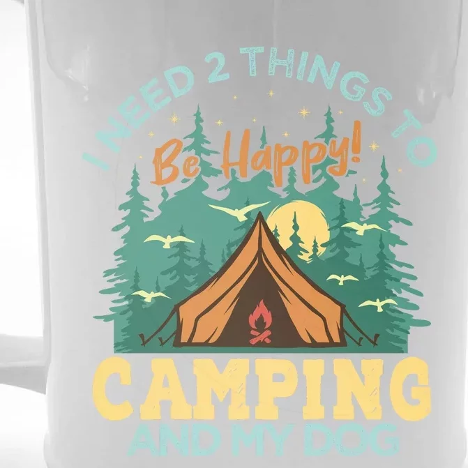 Retro Camping T Front & Back Beer Stein