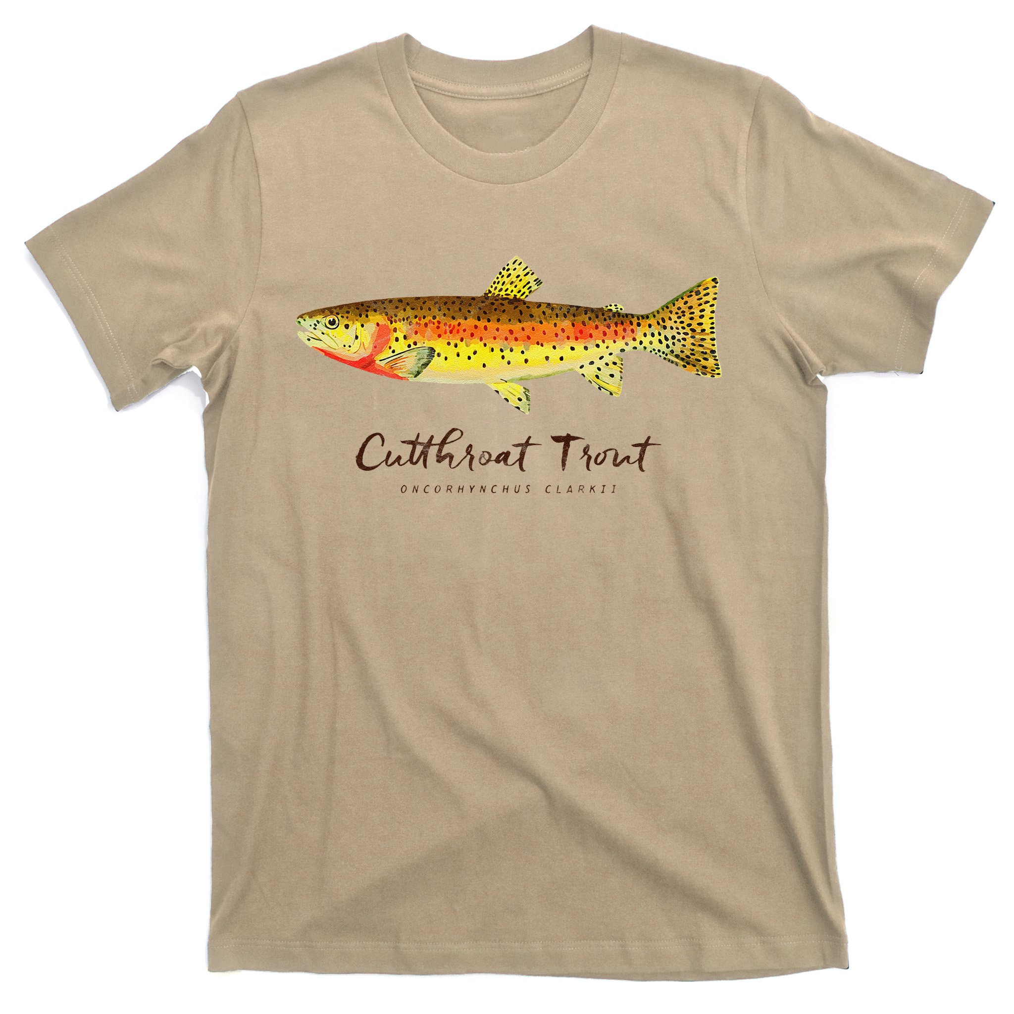 Retro Cutthroat Trout Vintage Fly Fishing T-Shirt