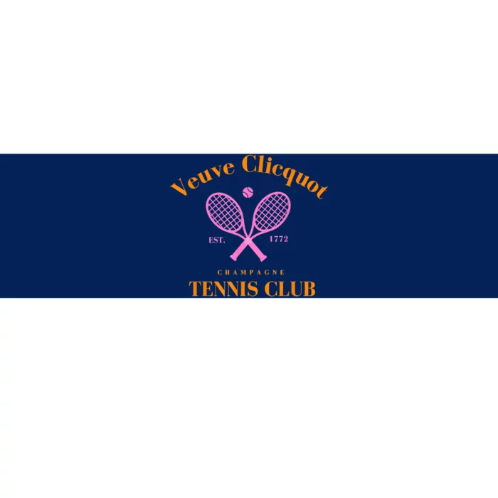 Retro Champagne Tennis Club Bumper Sticker