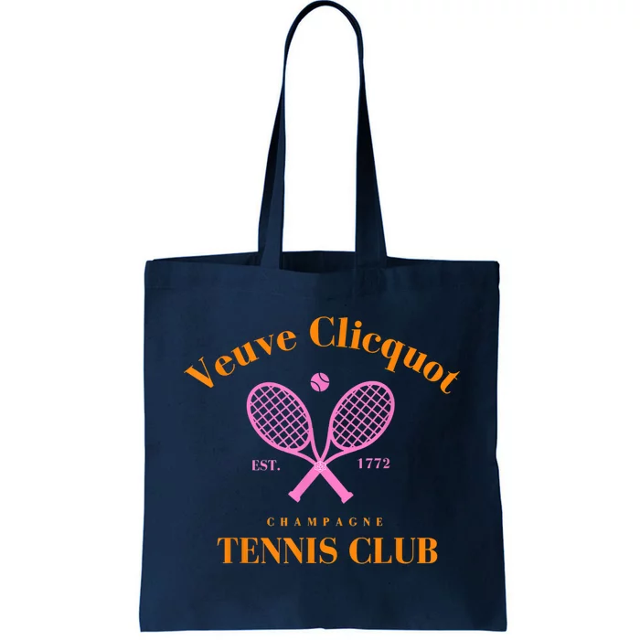 Retro Champagne Tennis Club Tote Bag