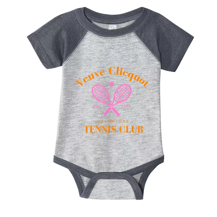 Retro Champagne Tennis Club Infant Baby Jersey Bodysuit