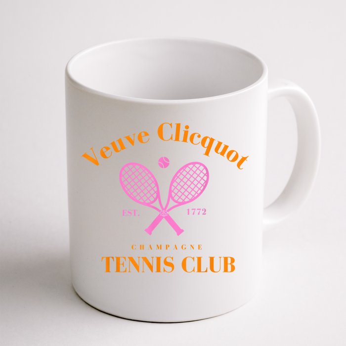 Retro Champagne Tennis Club Front & Back Coffee Mug