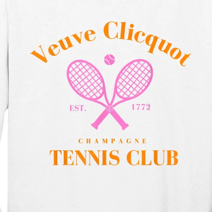 Retro Champagne Tennis Club Tall Long Sleeve T-Shirt