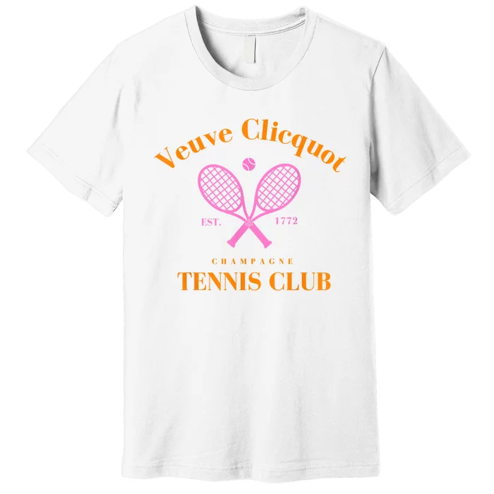 Retro Champagne Tennis Club Premium T-Shirt