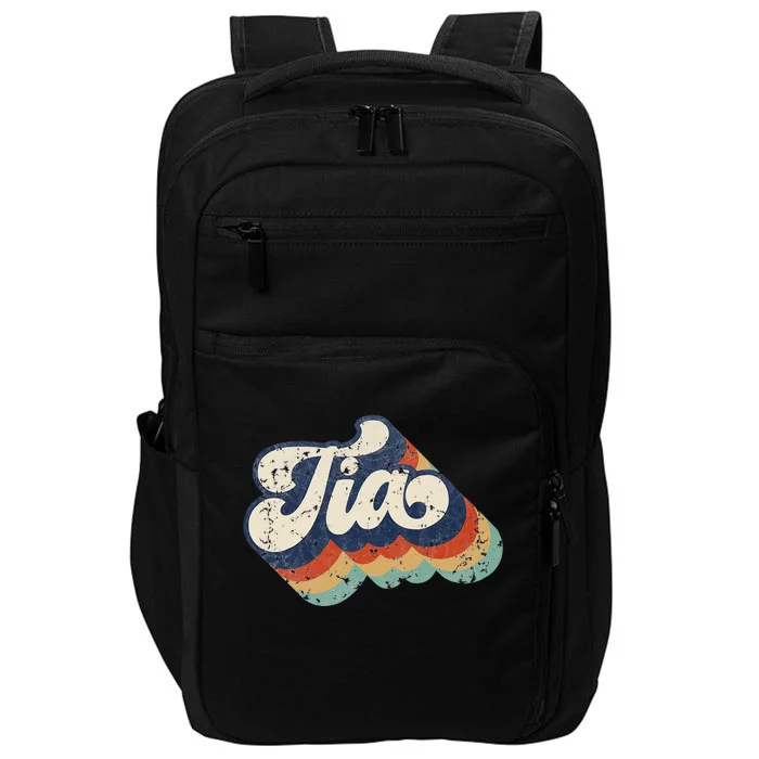 Retro Cute Tia For Auntie Best Tia Ever Aunt Impact Tech Backpack