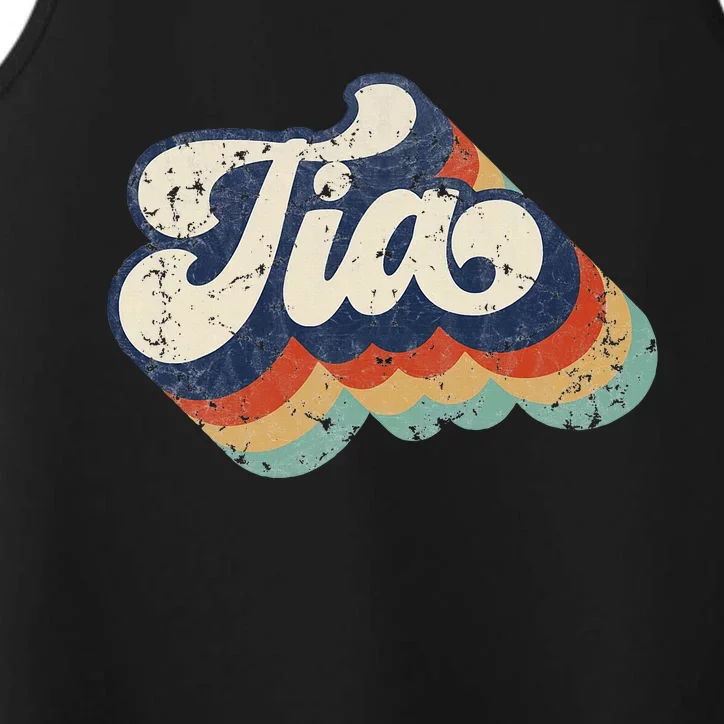 Retro Cute Tia For Auntie Best Tia Ever Aunt Performance Tank