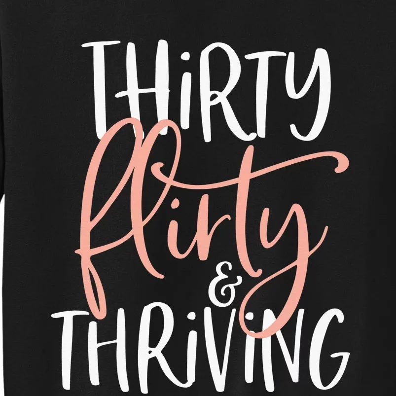 Retro Christmas Thirty Flirty And Thriving Retro Sweatshirt Sweatshirt