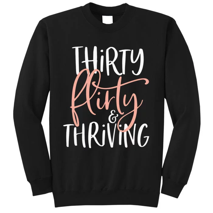 Retro Christmas Thirty Flirty And Thriving Retro Sweatshirt Sweatshirt