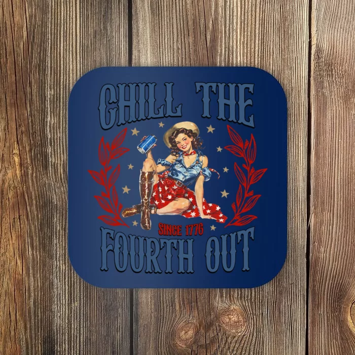 Retro Chill The Fourth Out Since 1776 Coaster