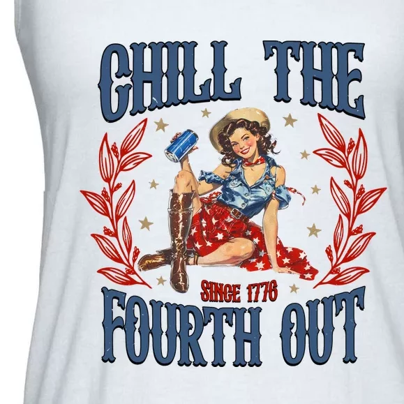 Retro Chill The Fourth Out Since 1776 Ladies Essential Flowy Tank