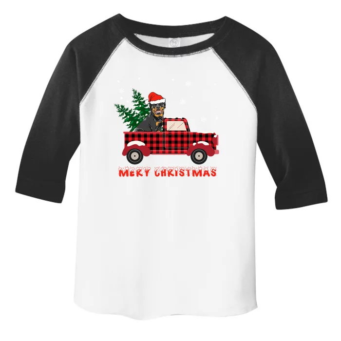 Rottweilers Christmas Truck Tree Mom Dad Dog Gift Toddler Fine Jersey T-Shirt