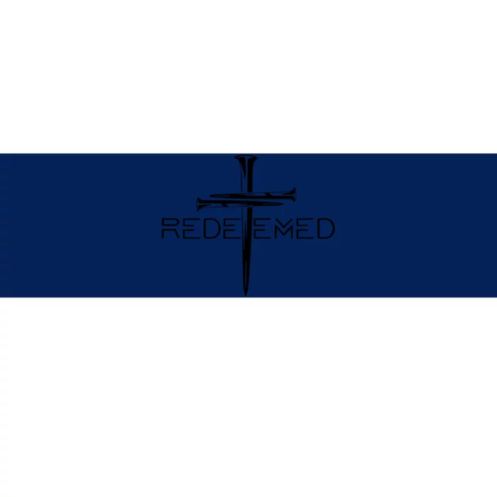 Redeemed Collection: The Ultimate Redeemer 3 Nails Cross Black On Black Bumper Sticker