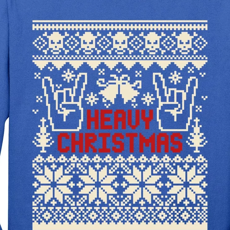 Rock Christmas Ugly Sweater Rocknroll Music Merry Christmas Gift Tall Long Sleeve T-Shirt