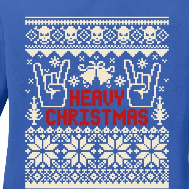 Rock Christmas Ugly Sweater Rocknroll Music Merry Christmas Gift Ladies Long Sleeve Shirt