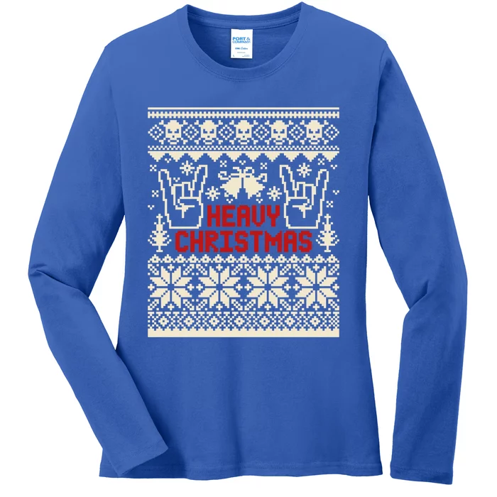 Rock Christmas Ugly Sweater Rocknroll Music Merry Christmas Gift Ladies Long Sleeve Shirt